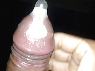 Zaroor Codom Cumshot inside Condom Condom Cum handjob masturbation big cock