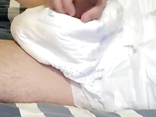 Twink ABDL Diaper Boy Masturbation amateur big cock twink