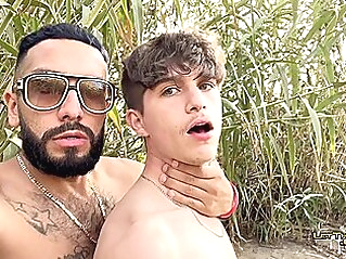 Public Beach Fuck Twink Caught ! Jay Magnus Juven big cock brunette bareback